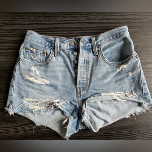 Levi's Light Blue Denim Shorts